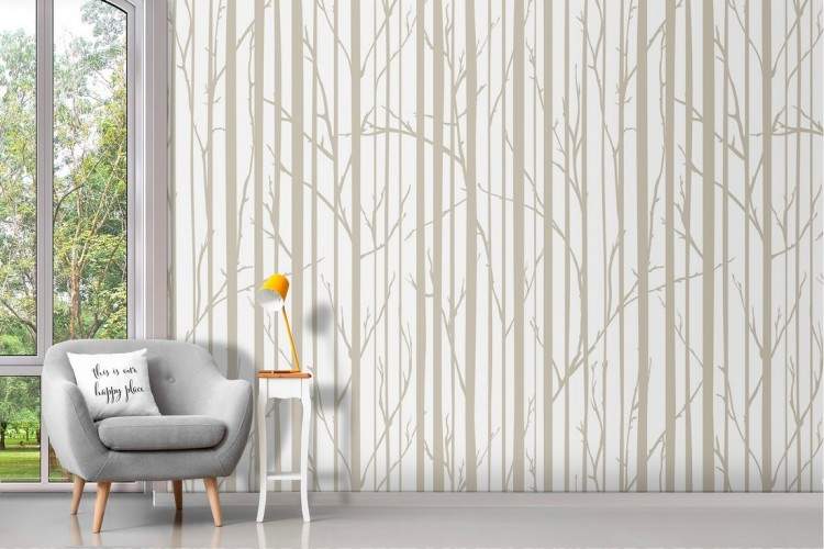 Stylized forest nature wallpaper pattern.