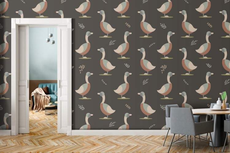 Animal Wallpaper duck pattern.