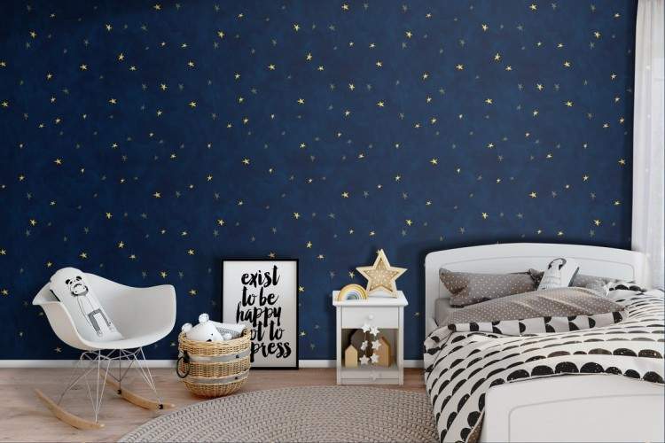 Starry sky wallpaper children decoration.