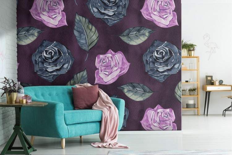 Abstract roses flowers wallpaper pattern.