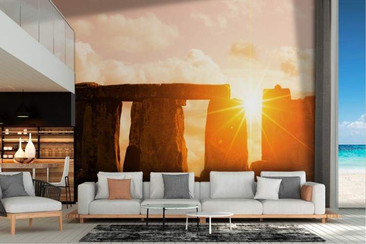 Stonehenge Sunset Landscape Wallpaper