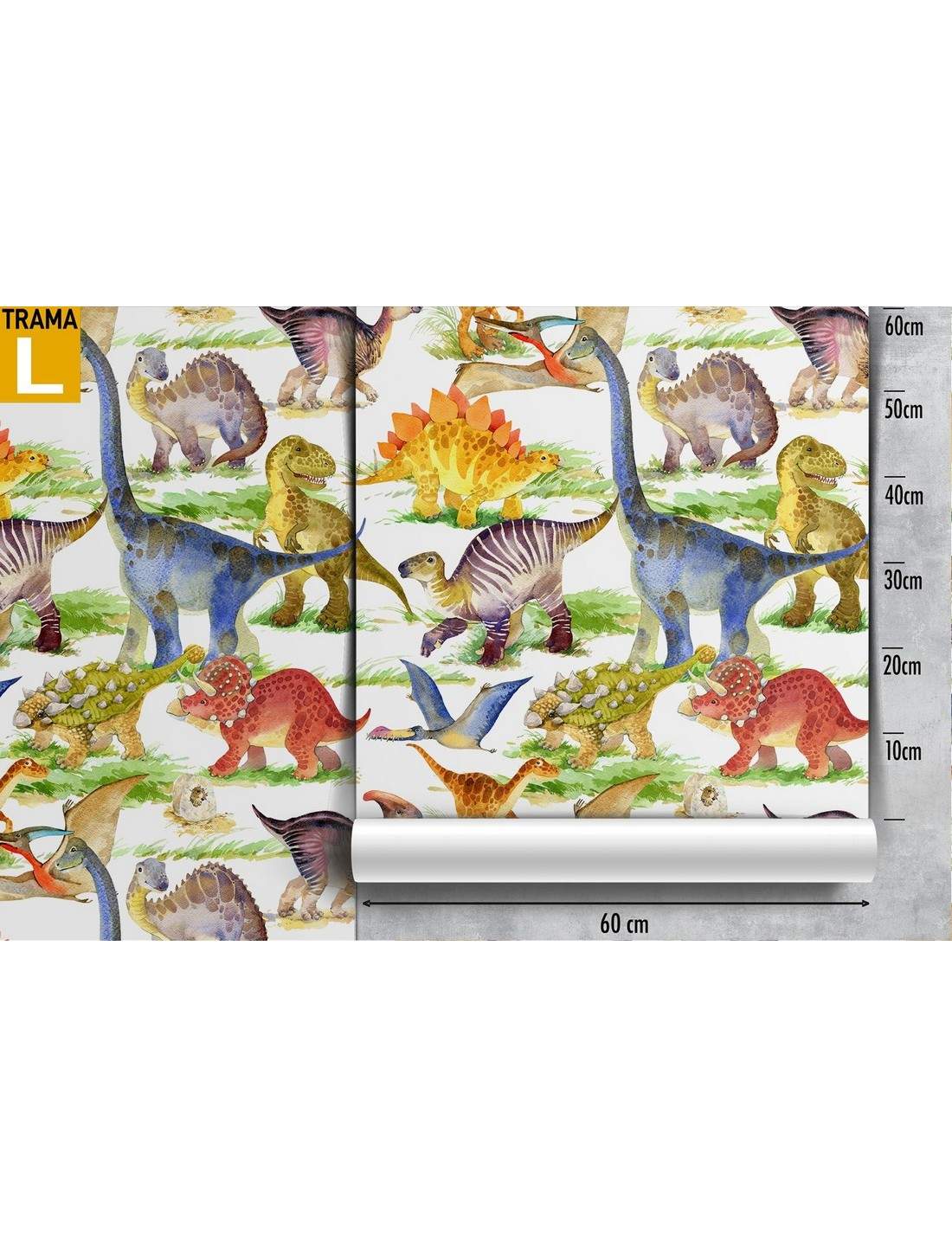 Carta da parati dinosauri pattern bambini animali e adesivi murali