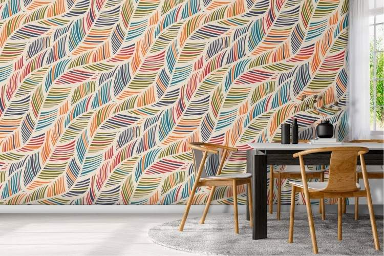 Wallpaper abstract leaves modern design pattern.