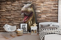 Carta da Parati 3D Mattoni Animali uccelli
