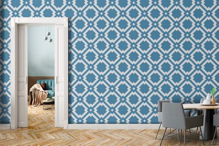 Vintage geometric pattern wallpaper.