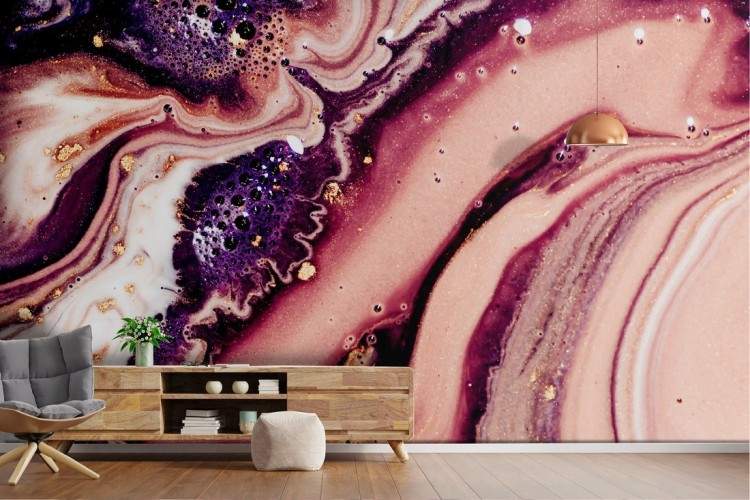 Pink glamour marble surface wallpaper